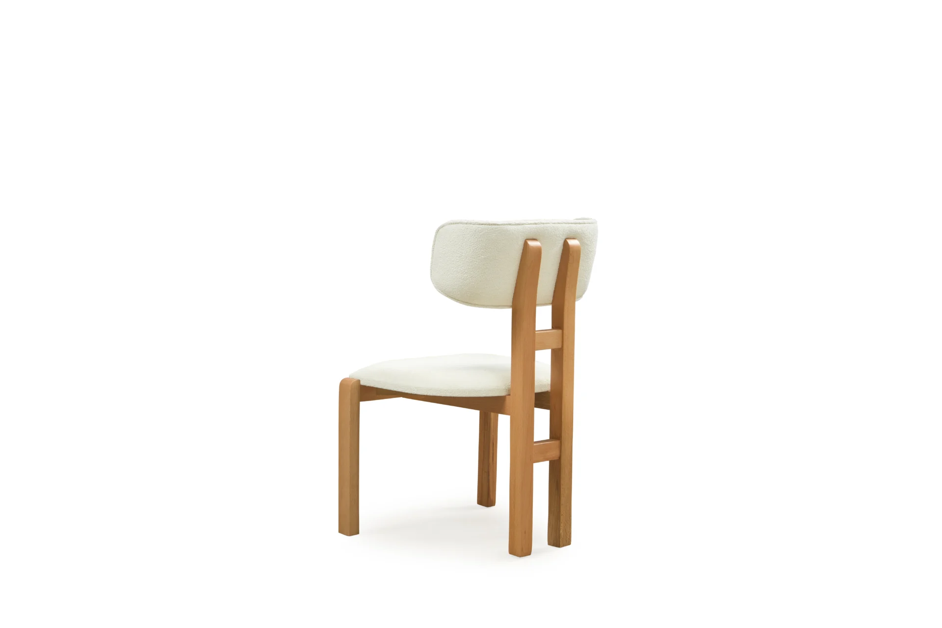 Neris Dining Chair – Beige Coco Fabric – Wooden Legs