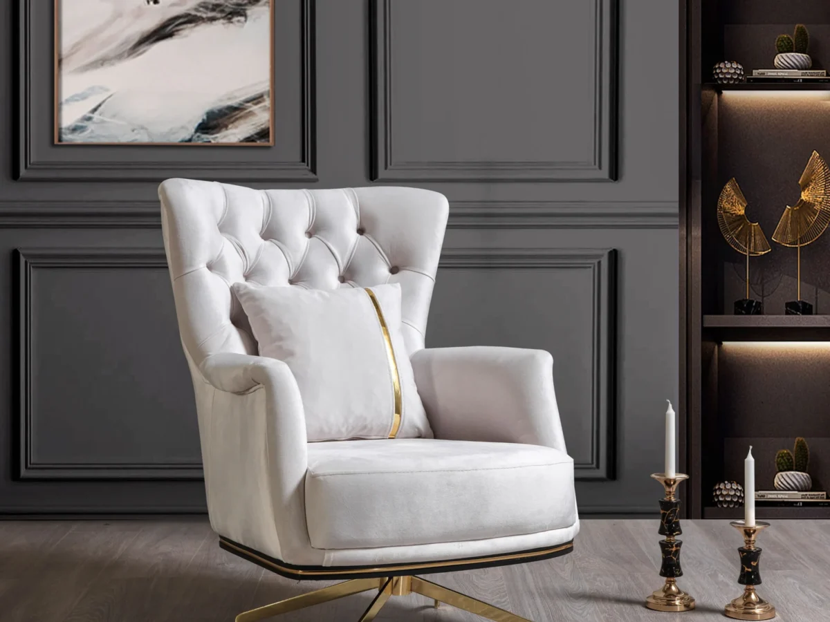 Melisa Armchair – Elegant, Customizable Comfort for Home