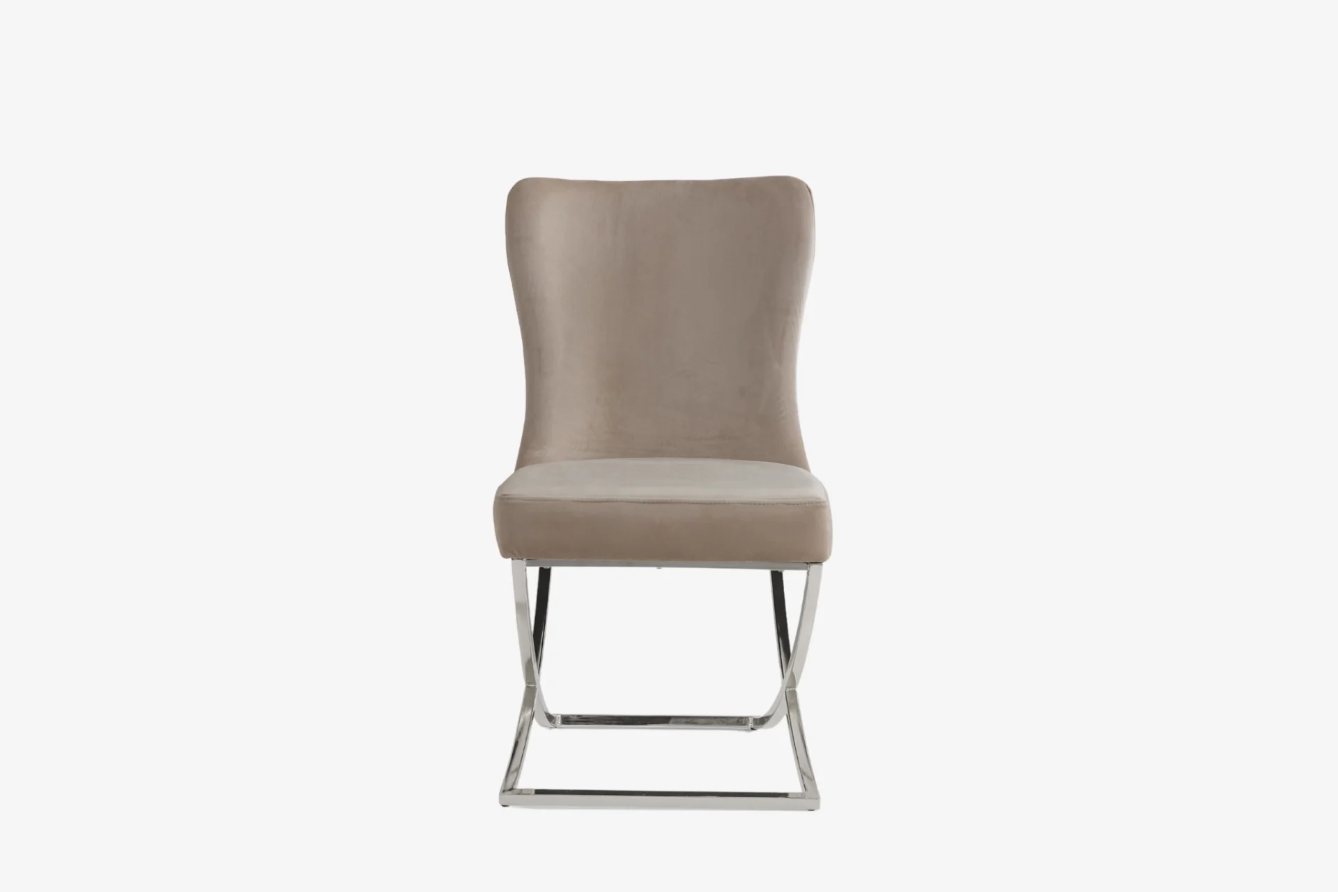 Chair - Velvet - Metal Legs | Royal Beige Armchairs for Dining