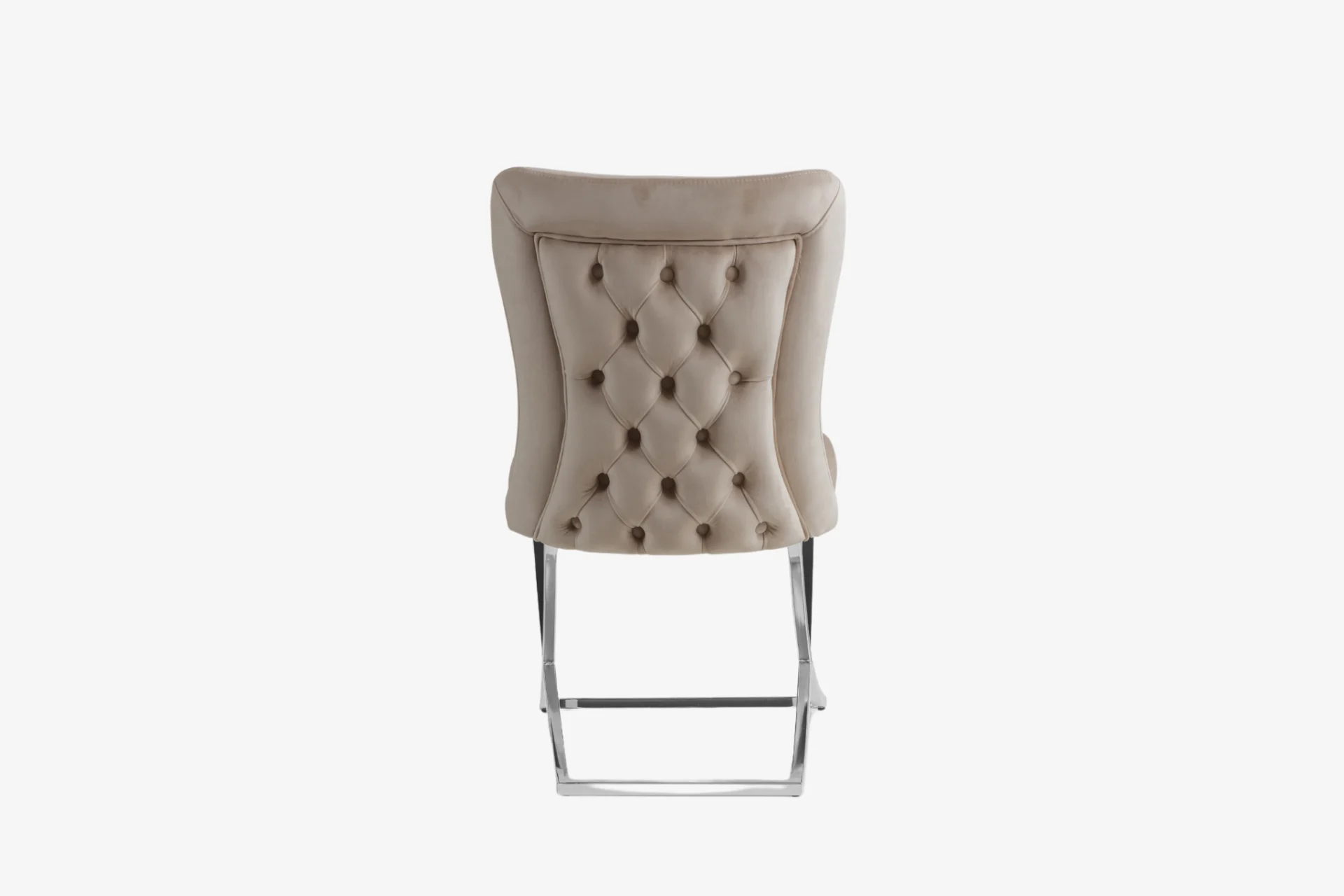 Chair - Velvet - Metal Legs | Royal Beige Armchairs for Dining