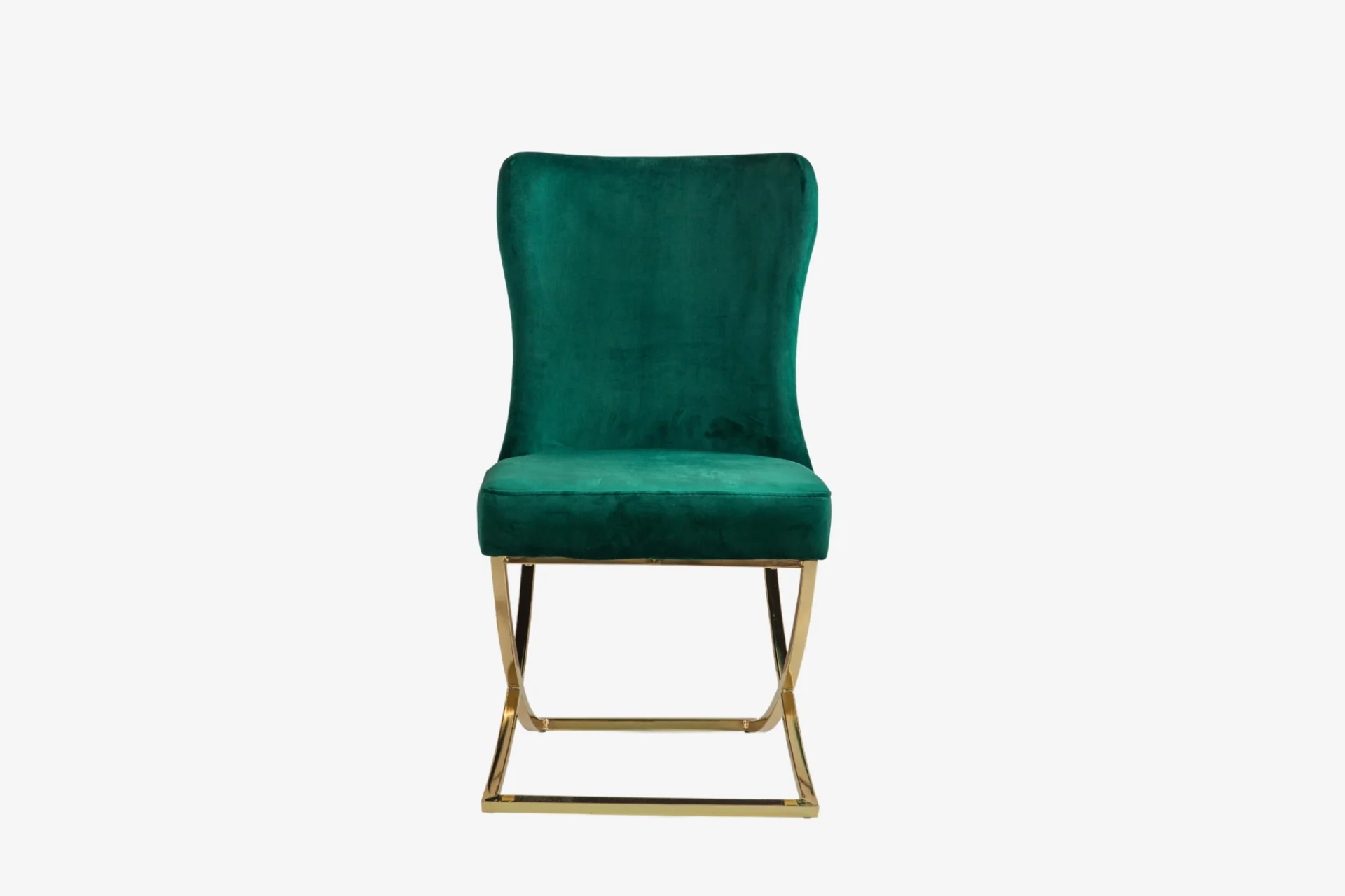 Chair - Velvet - Metal Legs | Royal Green Armchairs for Dining